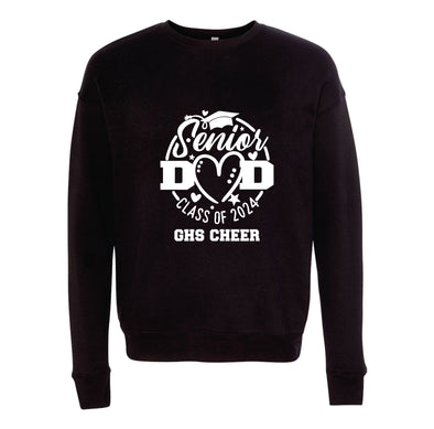 Senior DAD Black Sweatshirt - Cheer