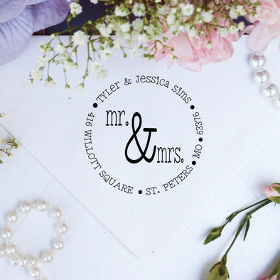 Return Address Stamp "Mr. & Mrs."