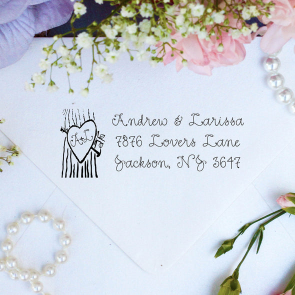 Return Address Stamp "Andrew & Larissa"