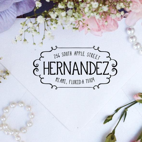 Return Address Stamp "Hernandez"