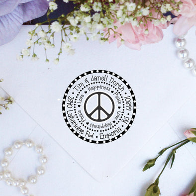 Return Address Stamp "Peace"