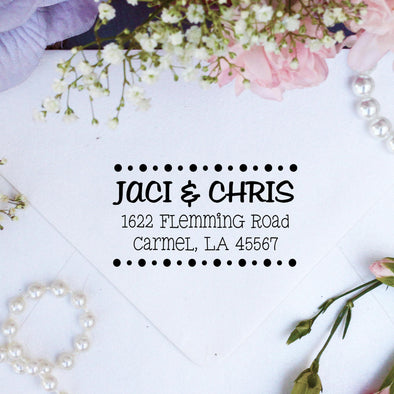 Return Address Stamp "Jaci & Chris"