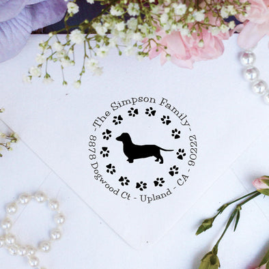 Return Address Stamp "Dachshund"