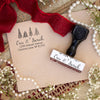 4 Christmas Trees Return Address Stamp "Eric & Sarah"