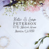 Return Address Stamp "Katie & Sam Peterson"