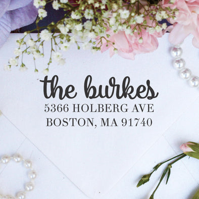 Return Address Stamp "The Burkes"