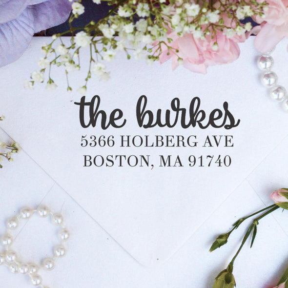 Return Address Stamp "The Burkes"