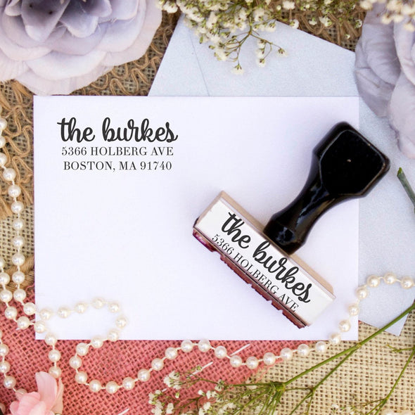 Return Address Stamp "The Burkes"