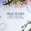 Return Address Stamp "Oliver & Katie"