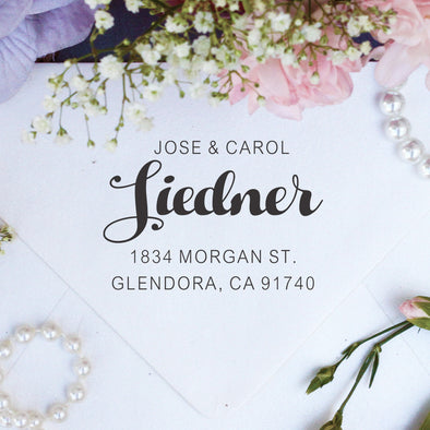 Return Address Stamp "Jose & Carol Sidener"