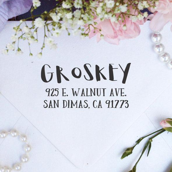 Return Address Stamp "Groskey"