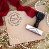 Christmas Wreath Return Address Stamp "Jeremiah & Shannon"