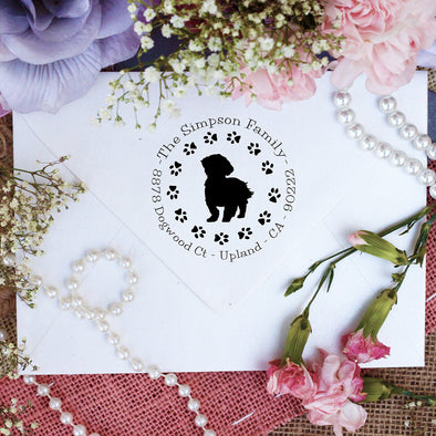 Dog Return Address Stamp "Shih Tzu"