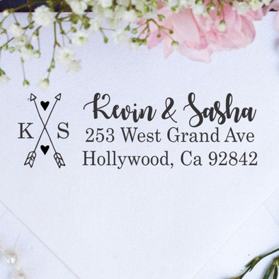 Return Address Stamp "Crossing Arrows"