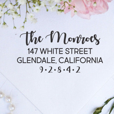 Return Address Stamp "The Monroes"