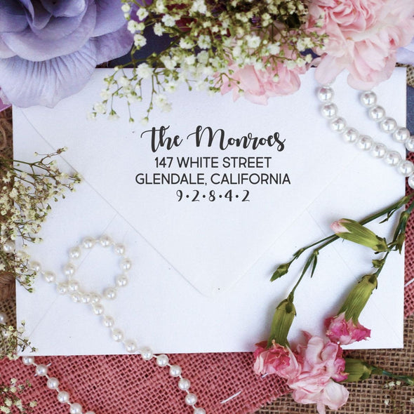 Return Address Stamp "The Monroes"