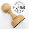 Round Family Name Return Address Stamp, Custom Return Address Stamp, Personalized Return Address Stamp "The Hunter Family"