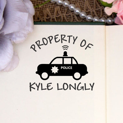 Personalized Property of Stamp - "Kyle Longly" Police Car