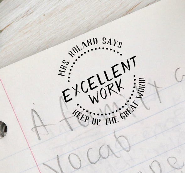 Teacher Stamp, Excellent Work Teacher Work, Teacher's stamp