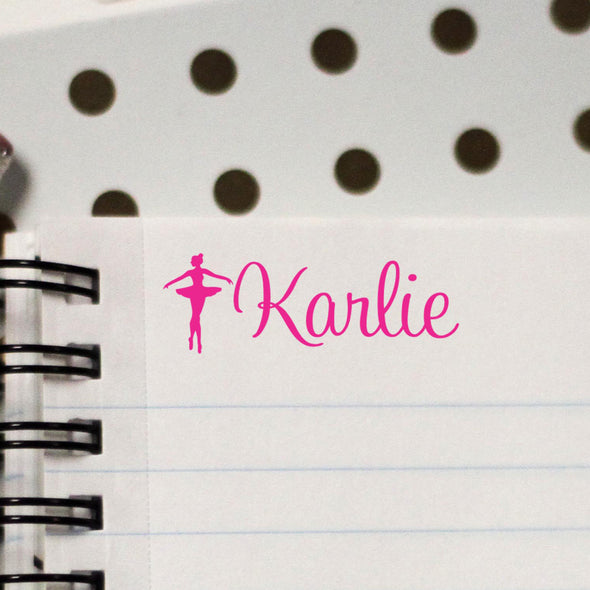 Personalized Kids Name Stamp ballerina