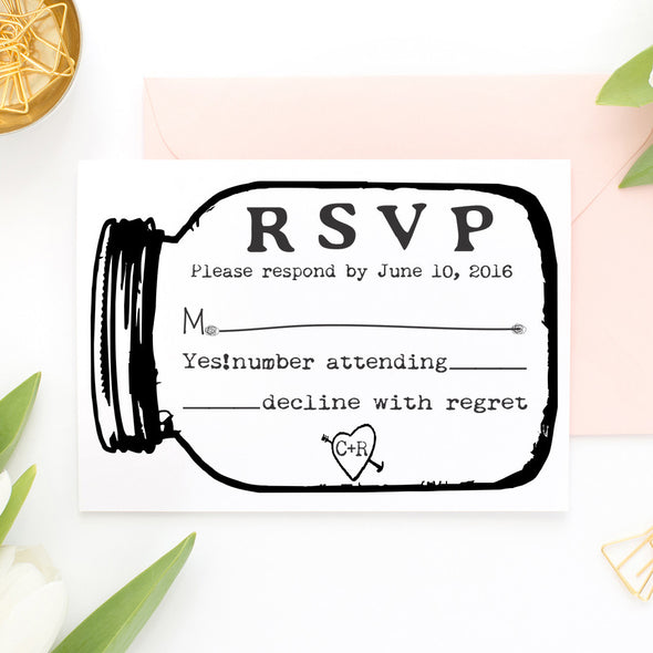 RSVP Card Stamp "Mason Jar"