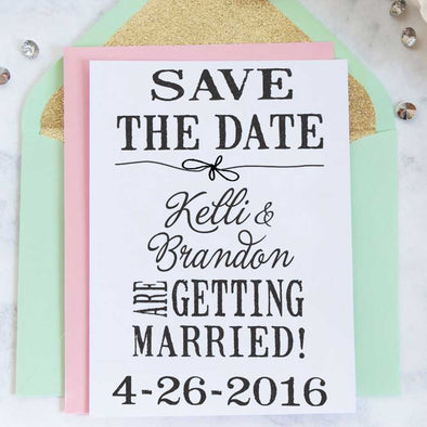 Save the Date Stamp "Kelli & Brandon"