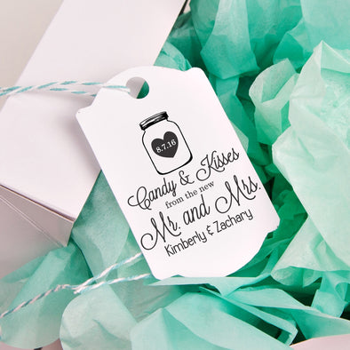 Candy & Kisses "Kim & Zach" Wedding Favor Stamp