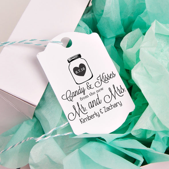 Candy & Kisses "Kim & Zach" Wedding Favor Stamp