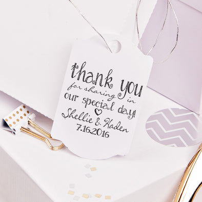 Thank You "Shellie Haden" Wedding Favor Stamp