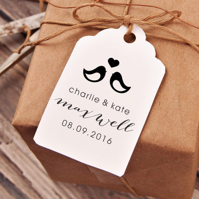 Love Birds "Charlie & Kate" Wedding Favor Stamp