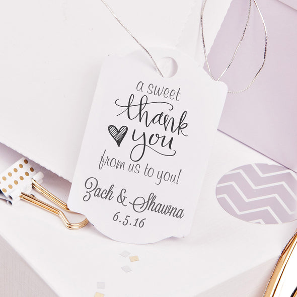 A Sweet Thank You "Zach & Shawna" Wedding Favor Stamp