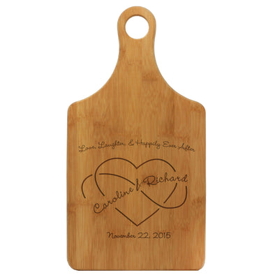 Paddle Cutting Board "Caroline & Richard"