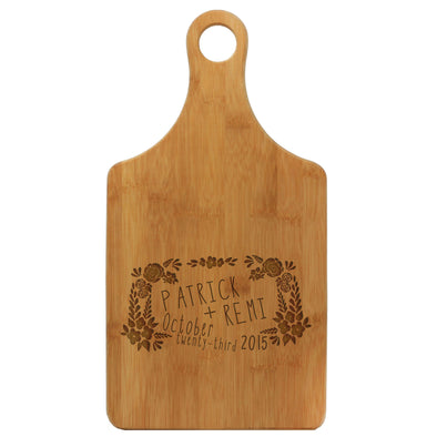 Paddle Cutting Board "Patrick & Remi"