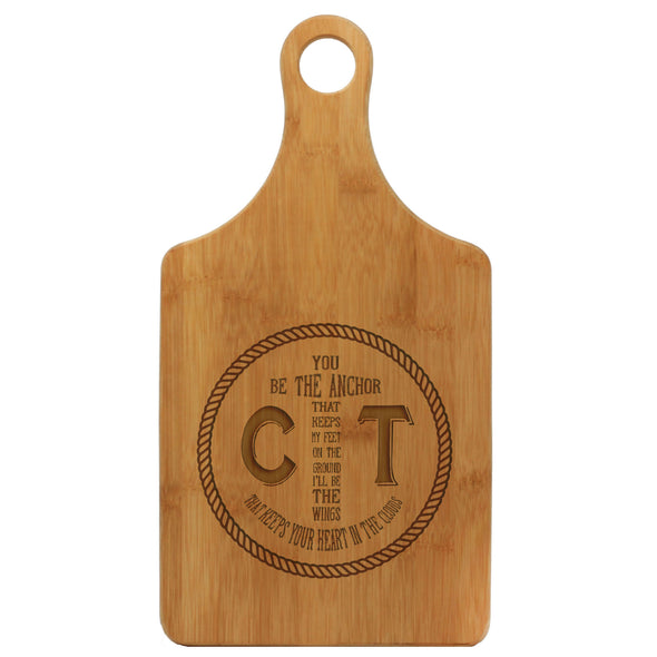 Paddle Cutting Board "Anchor & Rope Initials"