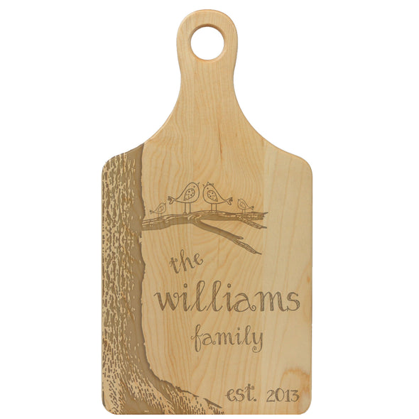 Tree Paddle Board Personalized With Lovebirds