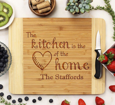 Cutting Board "The Kitchen is the Heart of the Home - The Staffords"