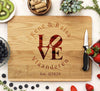 Cutting Board "LOVE Rene & Raisa"