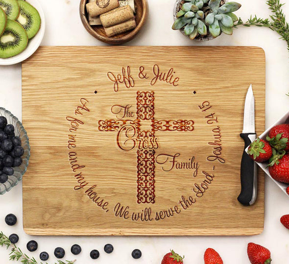 Cutting Board "Cartwrights Family - We Serve the Lord"