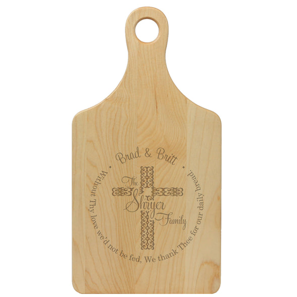 Paddle Cutting Board "Cartwrights Family - We Serve the Lord"