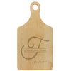 Family Last Name Initial On Paddle Cutting Board