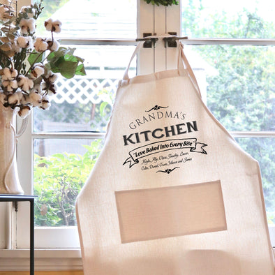 Grandma's Kitchen Apron, Custom Apron, Personalized Apron for Grandma "Grandma's Kitchen"