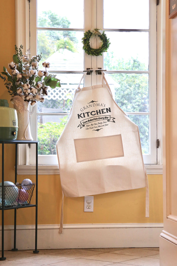 Grandma's Kitchen Apron, Custom Apron, Personalized Apron for Grandma "Grandma's Kitchen"