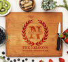 Cutting Board Olive Wreath "The Nelsons"