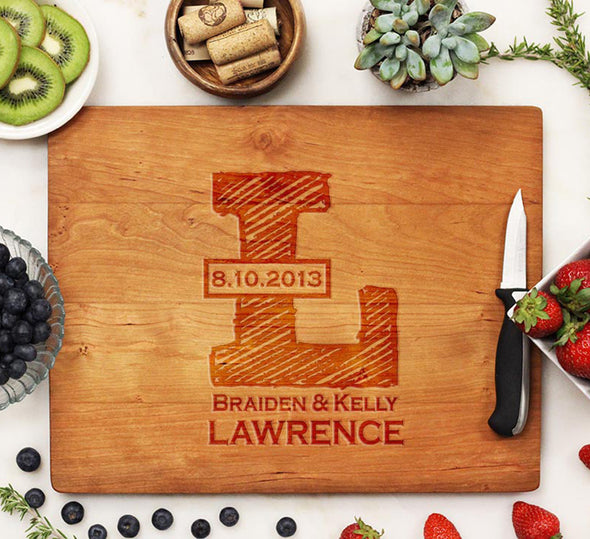 Cutting Board "Lawrence Sketch Initial"