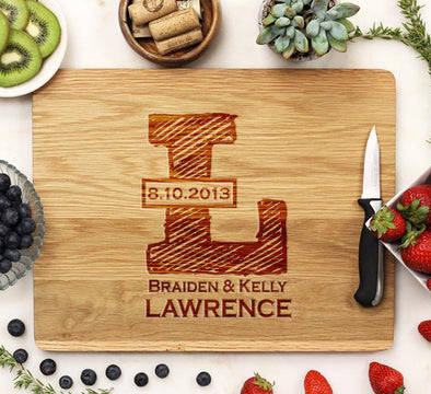 Cutting Board "Lawrence Sketch Initial"