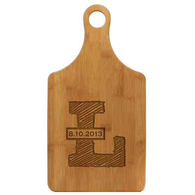 Paddle Cutting Board "Lawrence Sketch Initial"