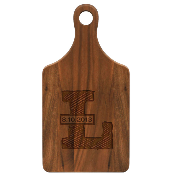 Paddle Cutting Board "Lawrence Sketch Initial"