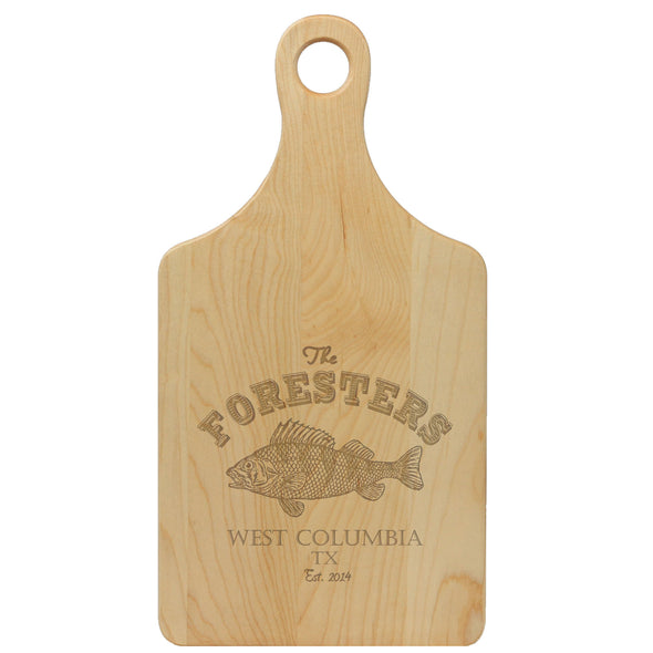 Paddle Cutting Board "Foresters - Fish"