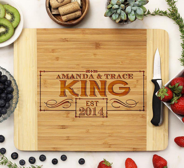 Cutting Board "King - Fancy Border"