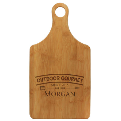 Paddle Cutting Board "Outdoor Gourmet"